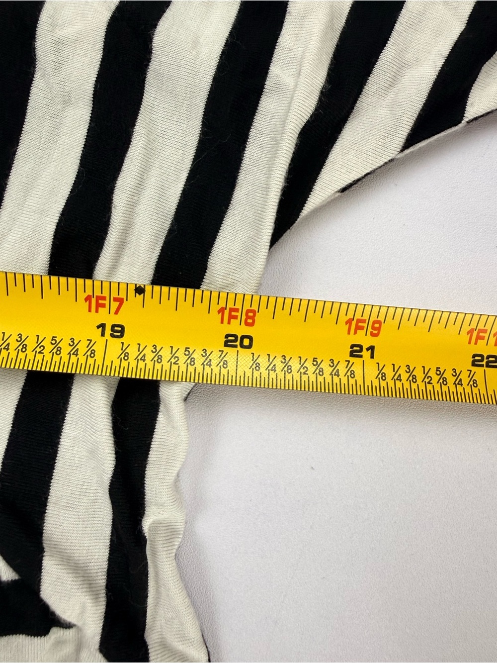 Carly Jean Los Angeles Black White Striped V Neck Dolman Sleeve Modal Top Medium - Picture 4 of 8